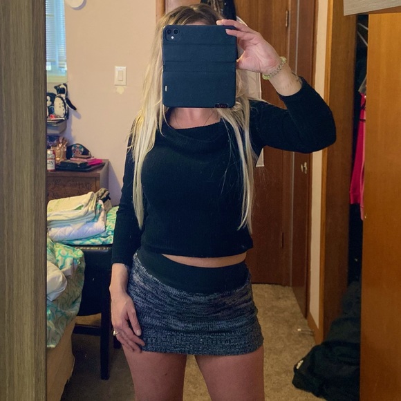 Comfy Black Knit Cowl Neck Sweater Buffalo David Bitton - Picture 3 of 9